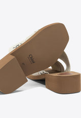 Chloé Woody 45 Printed Mules White