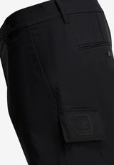 C.P. Company Metropolis Cargo Pants with Logo-Patch Black 20CLPA037A110407A999_382d3486-e1fc-4d42-8450-e9e16f1dc25c