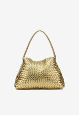 Dragon Diffusion Medium Santa Maria Woven Leather Shoulder Bag Gold 8700GOLD_cdb2c054-5e0e-40a6-9279-4bc22283969f
