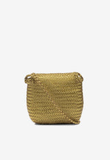 Dragon Diffusion Mini City Bag Woven Leather Crossbody Bag Gold 8934GOLD_92447d43-b311-46e7-8d35-c68b0f065733