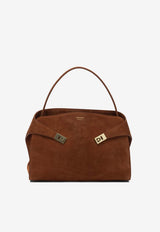 Ferragamo Large Soft Hug Suede Shoulder Bag Orange 0784183_c9f3f4e6-93c8-4881-9d5e-763635191f8c