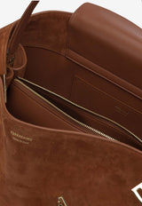 Ferragamo Large Soft Hug Suede Shoulder Bag Orange 0784183_c9f3f4e6-93c8-4881-9d5e-763635191f8c