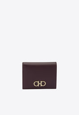 Ferragamo Gancini Compact Leather Wallet Plum 0789858_f5f78c1b-62d8-4587-9c6c-6053ef3e3328