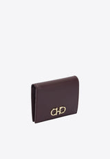 Ferragamo Gancini Compact Leather Wallet Plum 0789858_f5f78c1b-62d8-4587-9c6c-6053ef3e3328