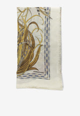 Ferragamo Rooster Printed Cashmere-Blend Scarf White 0790816_2d618e82-7ad1-4c22-b2bb-d55838614c3d