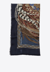 Ferragamo Rooster Print Silk Scarf Multicolor 0790817_2a63bade-956d-4797-9d07-d447dc5920d5