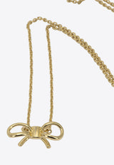 Ferragamo Bow Pendant Brass Necklace Gold 0791136_55599e9c-dc61-49c9-abc2-2ed85edd952e