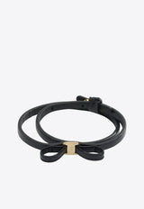 Ferragamo Mini Bow Leather Bracelet Black 0791145_bf205ede-1380-4118-9819-f00b1bb3b344
