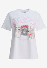 GANNI Cute Animals Print T-shirt White A1050029151_056fc68c-b303-465f-9b7e-0fd36cb39c70