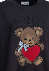GANNI Bear Print Sweatshirt Black A1060027252_c15466b2-a8bc-4b95-9354-170a2752a4ba