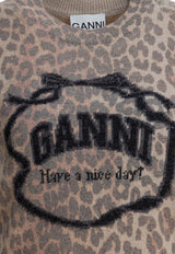 GANNI Leopard Print Wool Vest Brown A1070044943_23e73a3d-ad78-4c8d-ae50-bde5818306af