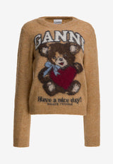 GANNI Intarsia Knit Wool Bear Sweater Beige A1070091118_4abc659e-37fa-4c00-84b6-d81660cf4dd5