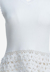 GANNI V-neck Knitted Top White A1070251135_febd9137-1ae1-4184-897b-74012e7b24cc