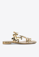 Gianvito Rossi Flavia Asymmetrical Sandals Gold