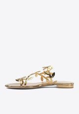 Gianvito Rossi Flavia Asymmetrical Sandals Gold