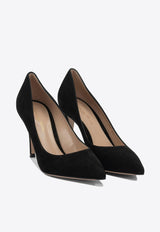 Gianvito Rossi 85 Leather Stiletto Pumps Black