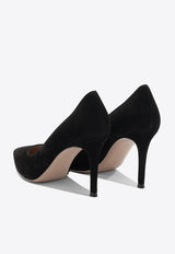 Gianvito Rossi 85 Leather Stiletto Pumps Black