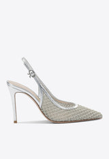 Gianvito Rossi Nikki 95 Slingback Pumps Silver