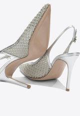 Gianvito Rossi Nikki 95 Slingback Pumps Silver