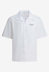 Givenchy Logo Print Buttoned Shirt White BM618F1YJQ100_0df344e9-9965-41aa-80cc-26579f86219e