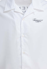 Givenchy Logo Print Buttoned Shirt White BM618F1YJQ100_0df344e9-9965-41aa-80cc-26579f86219e