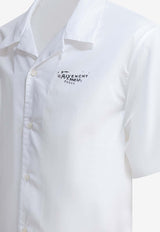 Givenchy Logo Print Buttoned Shirt White BM618F1YJQ100_0df344e9-9965-41aa-80cc-26579f86219e