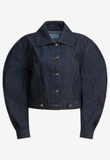 Givenchy Balloon-Sleeved Denim Jacket Blue BW00UH516P401_6c64523a-a32e-48e9-a8c5-fddf7eb531cd