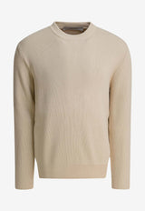 Golden Goose DB Golden Patch Rib Knit Sweater Beige GMP00841P00197255550_6e66ad6c-d5b5-4988-81c7-706ee66ff40f