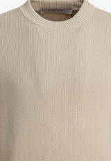 Golden Goose DB Golden Patch Rib Knit Sweater Beige GMP00841P00197255550_6e66ad6c-d5b5-4988-81c7-706ee66ff40f
