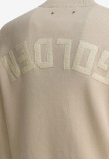 Golden Goose DB Golden Patch Rib Knit Sweater Beige GMP00841P00197255550_6e66ad6c-d5b5-4988-81c7-706ee66ff40f