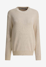 Golden Goose DB Golden Ribbed Crewneck Sweater Beige GWP00951P00197255550_26fa4d74-51ee-4309-be22-46786bbc43ca