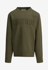 Golden Goose DB Kids Boys Reversed Golden Sweatshirt Green GKP02214P00224435479_66f5cc56-b982-4fad-9d83-a3dbcc4c3716