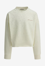Golden Goose DB Kids Girls Studded Sweatshirt White GKP02629P00243511560_c5934097-82c7-4ce8-9de3-6536a670fb47