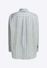 Jacquemus Striped Buttoned Shirt Blue SHM00605AW00691BLUE BEIGE GOUACHE PRINT_e87622de-49be-4660-8fb7-1a737c4494cd