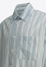 Jacquemus Striped Buttoned Shirt Blue SHM00605AW00691BLUE BEIGE GOUACHE PRINT_e87622de-49be-4660-8fb7-1a737c4494cd