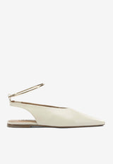 Jil Sander Leather Pointed-Toe Flats Cream J15WX0018P7588276_e9125b64-bc94-4373-8abf-fccb6ce50ef6