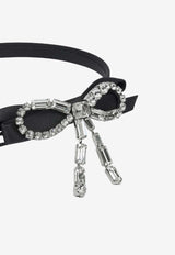 Jimmy Choo Crystal Bow Satin Headband Black CRYSTAL BOW HEADBANDXAHBLACK/SILVER/CRYSTAL_ff1c866c-e98c-464b-a107-78604f0887ba