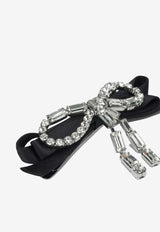 Jimmy Choo Crystal Bow Hair Clip Black