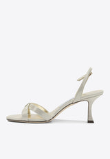 Jimmy Choo Elsy 70 Leather Sandals Silver