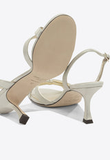 Jimmy Choo Elsy 70 Leather Sandals Silver