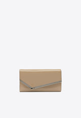 Jimmy Choo Emmie Flap Clutch Bag Gold