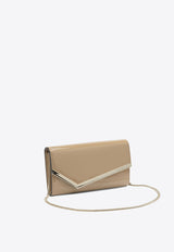 Jimmy Choo Emmie Flap Clutch Bag Gold