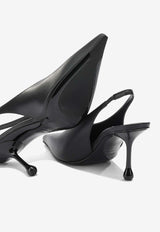 Jimmy Choo Isa 80 Calf Leather Slingback Pumps Black ISA 80CLFBLACK_51621d3e-ef50-4ec1-9b04-8f0ccea301b8