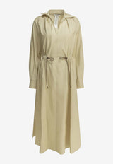 Max Mara Pedaggi V-neck Midi Shirt Dress Beige 2611221162600MXMPEDAGGI013_100a69e0-4672-4e19-89b1-9569914a1ce2