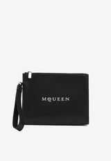 Logo-Print Clutch Bag