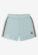 Moncler Kids Baby Boys Logo Patch Swim Shorts Sky Blue 2C00004-B53326711_81418acb-138b-49da-b320-3aa77ecb122c