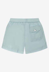 Moncler Kids Baby Boys Logo Patch Swim Shorts Sky Blue 2C00004-B53326711_81418acb-138b-49da-b320-3aa77ecb122c