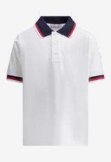 Moncler Kids Boys Logo Patch Polo T-shirt White 8A00003-K8496W034_ae77d79a-545a-48fc-9173-e1dfae10574e
