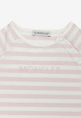 Moncler Kids Baby Girls Logo Striped T-shirt Pink 8C00012-89BCPF05_d344fde6-abaa-44b7-b14f-cb04ece247fd