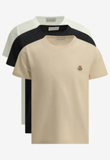 Moncler Kids Boys Logo Patch Basic T-shirts - Set of 3 Multicolor 8C00034-89AT93P2_b7484fda-71ce-4343-b126-a8d410ebd04e